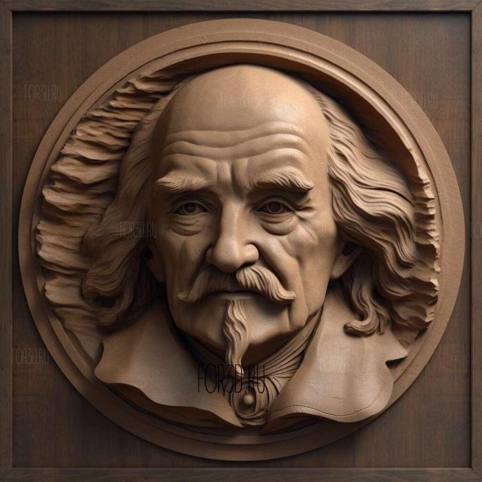 Thomas Hobbes 3 stl model for CNC
